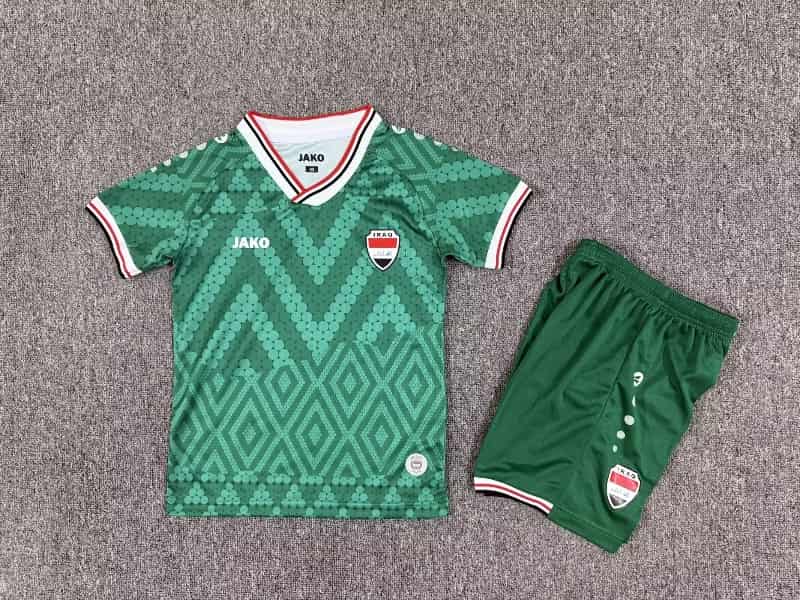Iraq 2026 Kids Away Soccer Jersey And Shorts