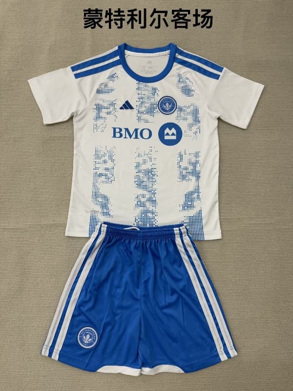 Montreal 2026 Kids Away Soccer Jersey And Shorts