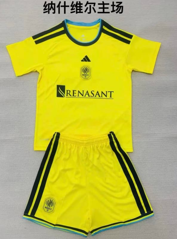 Nashville 2026 Kids Home Soccer Jersey And Shorts