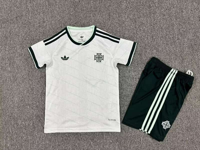 Northern Ireland 2026 Kids Away Soccer Jersey And Shorts
