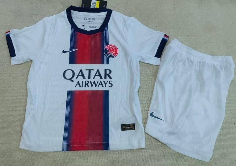 Paris St Germain 26/27 Kids Away Soccer Jersey And Shorts (Player) Leaked