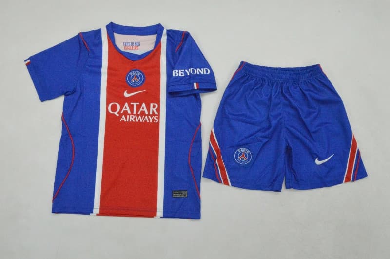 Paris St Germain 26/27 Kids Home Soccer Jersey And Shorts (Leaked)