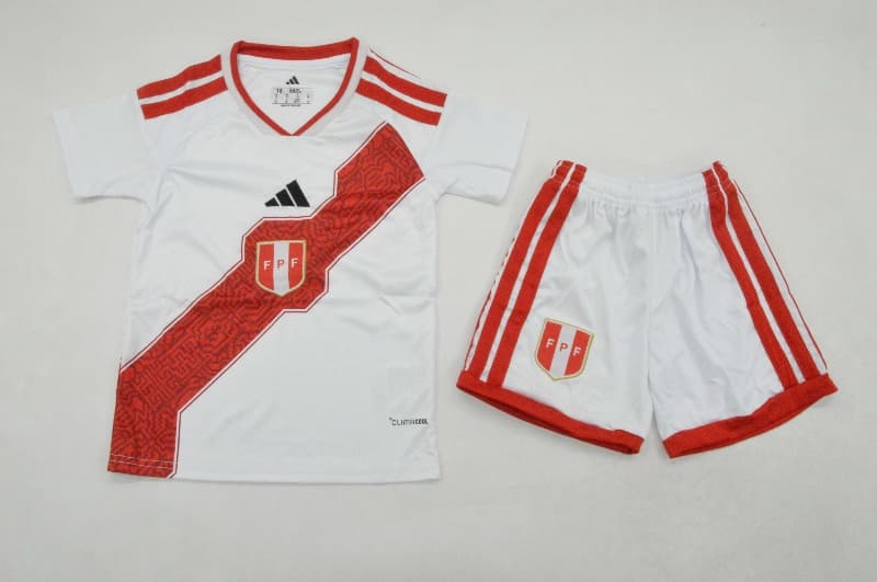 Peru 2026 Kids Home Soccer Jersey And Shorts