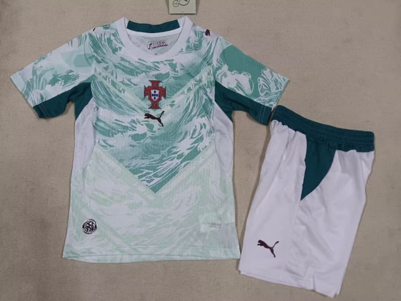 Portugal 2026 Kids World Cup Away Soccer Jersey And Shorts (Player)