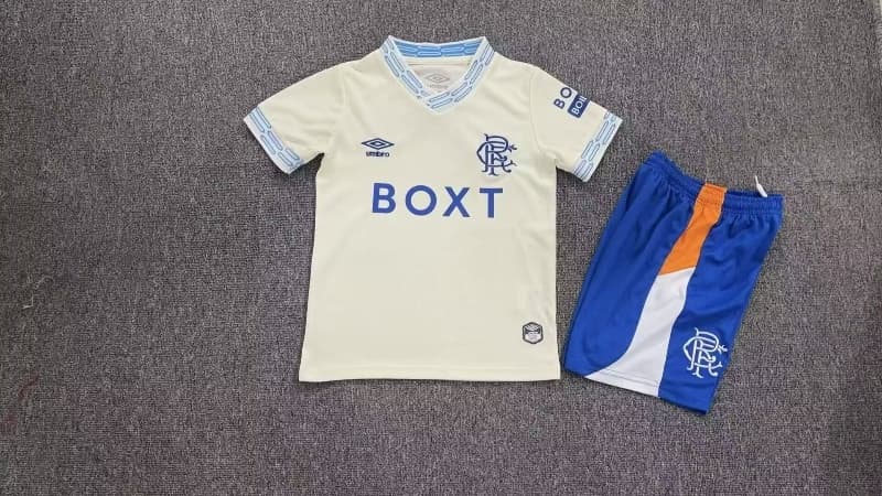 Rangers 26/27 Kids Away Soccer Jersey And Shorts