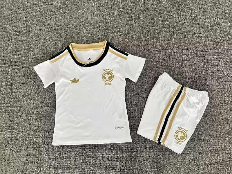 Saudi Arabia 2026 Kids World Cup Away Soccer Jersey And Shorts