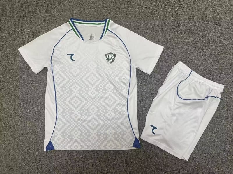 Uzbekistan 2026 Kids Away Soccer Jersey And Shorts