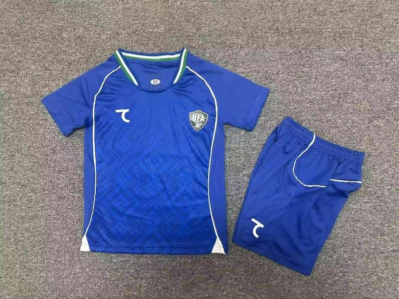 Uzbekistan 2026 Kids Home Soccer Jersey And Shorts
