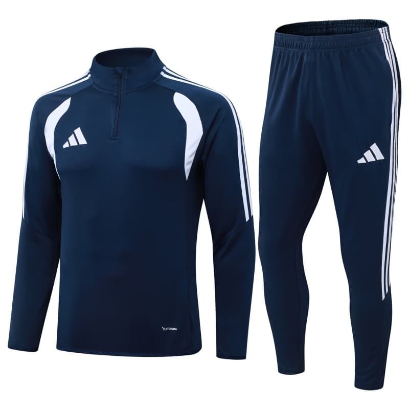 AAA(Thailand) Adidas 2026 Dark Blue Soccer Tracksuit 04