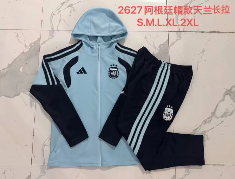 AAA(Thailand) Argentina 2026 Light Blue Soccer Tracksuit
