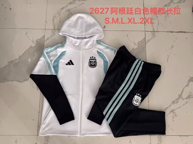 AAA(Thailand) Argentina 2026 White Soccer Tracksuit 05