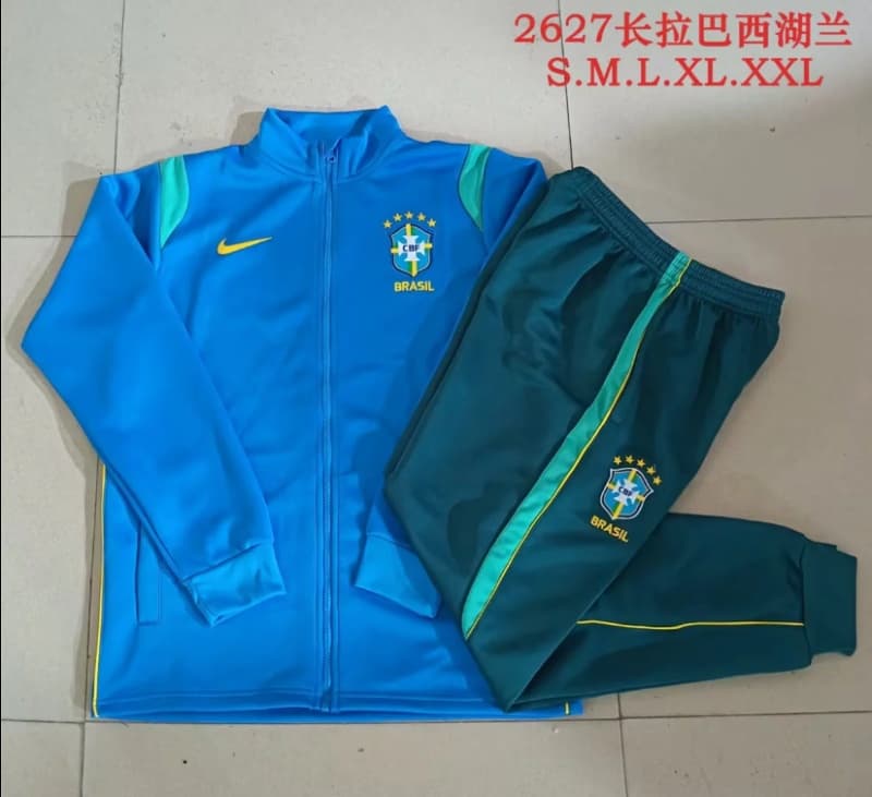 AAA(Thailand) Brazil 2026 Blue Soccer Tracksuit 02