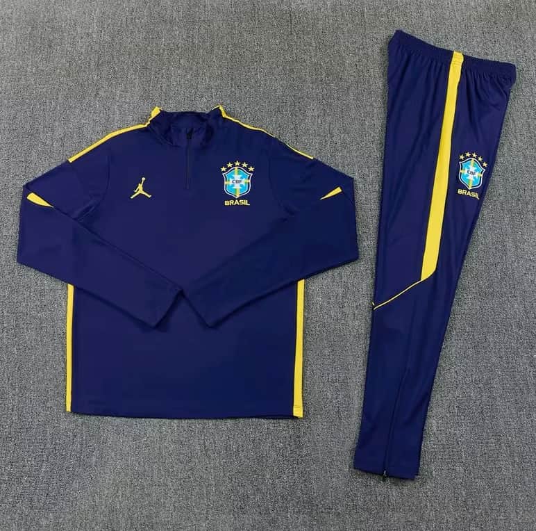 AAA(Thailand) Brazil 2026 Dark Blue Soccer Tracksuit