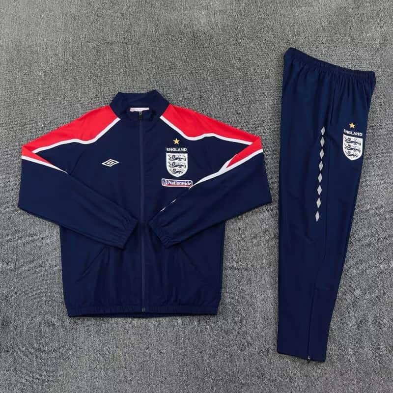 AAA(Thailand) England 2026 Dark Blue Soccer Tracksuit 02
