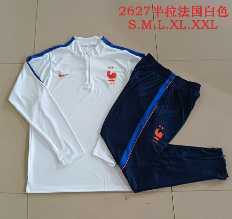 AAA(Thailand) France 2026 White Soccer Tracksuit