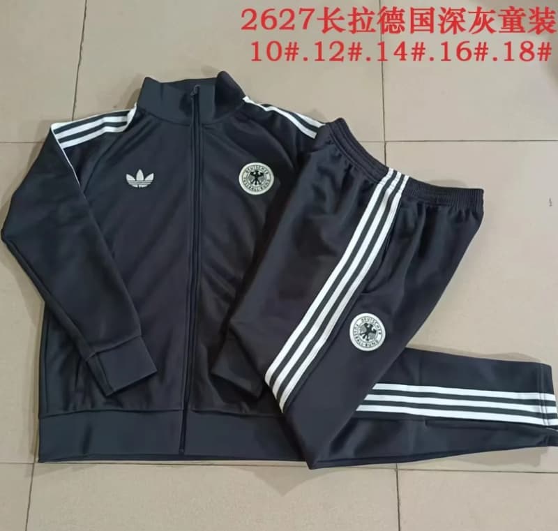Germany 2026 Kids Dark Grey Soccer Tracksuit