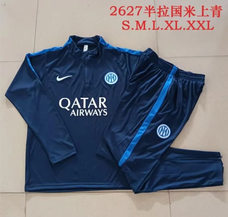 AAA(Thailand) Inter Milan 26/27 Dark Blue Soccer Tracksuit