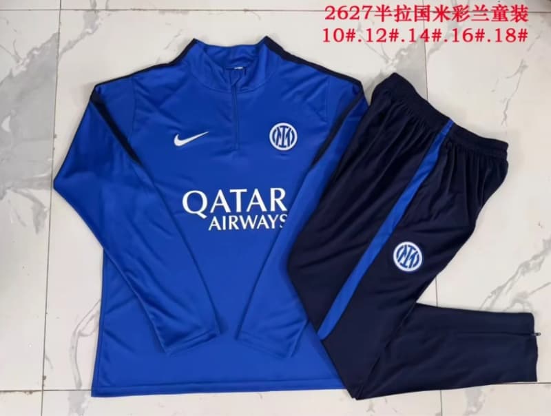 Inter Milan 26/27 Kids Blue Soccer Tracksuit