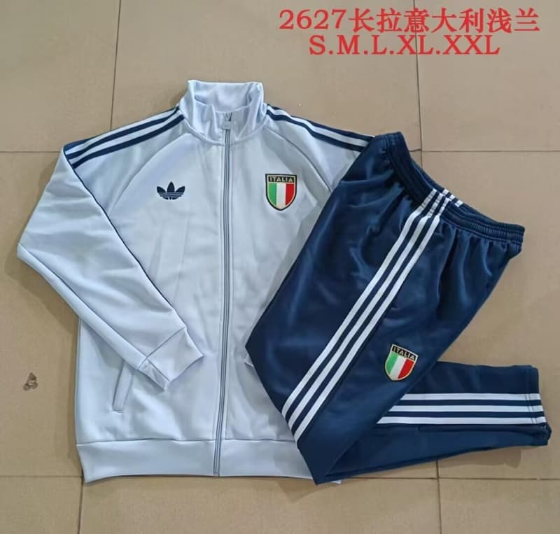 AAA(Thailand) Italy 2026 Light Blue Soccer Tracksuit 02