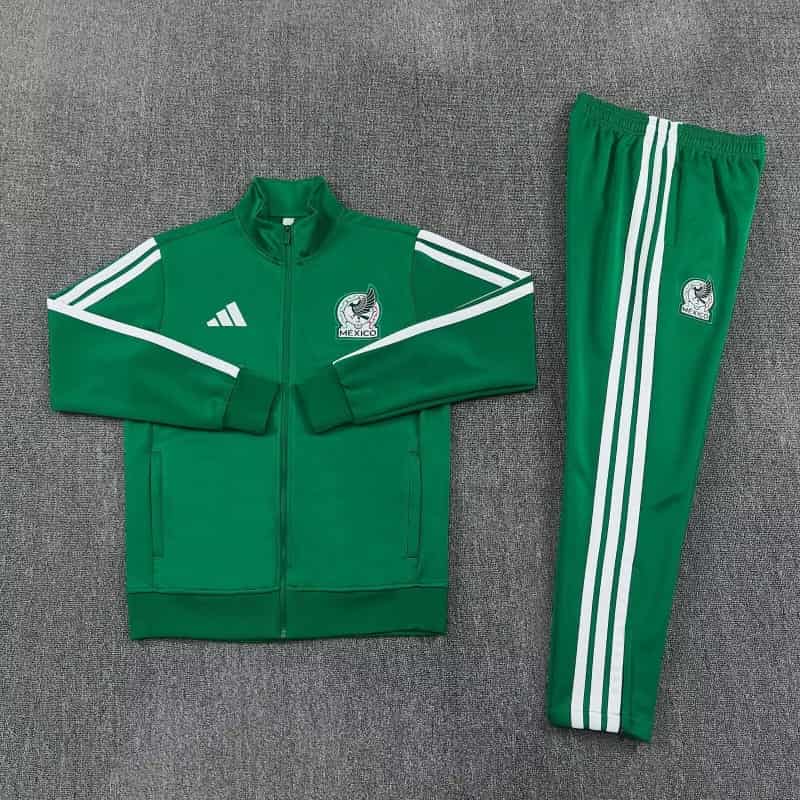 AAA(Thailand) Mexico 2026 Green Soccer Tracksuit 03