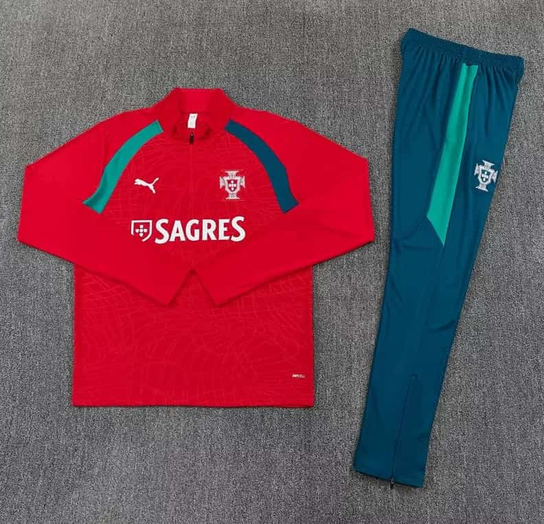 AAA(Thailand) Portugal 2026 Red Soccer Tracksuit 02