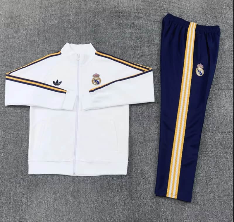 AAA(Thailand) Real Madrid 26/27 White Soccer Tracksuit 03