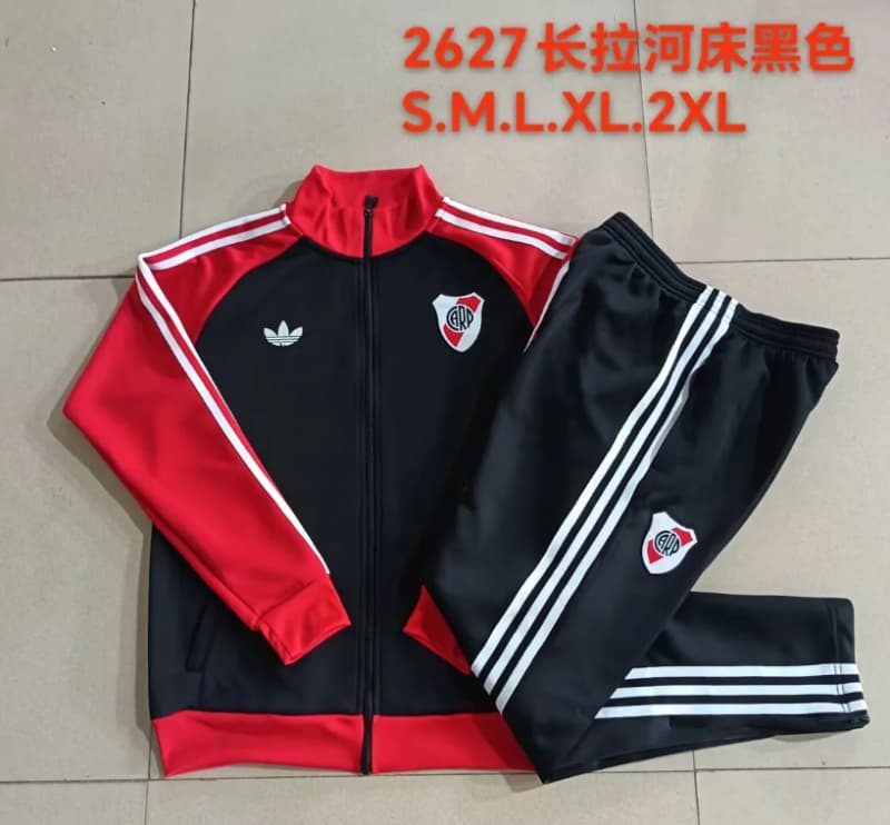AAA(Thailand) River Plate 2026 Black Soccer Tracksuit