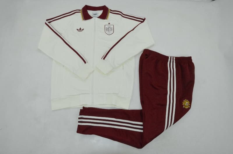 AAA(Thailand) Spain 2026 White Soccer Tracksuit 02
