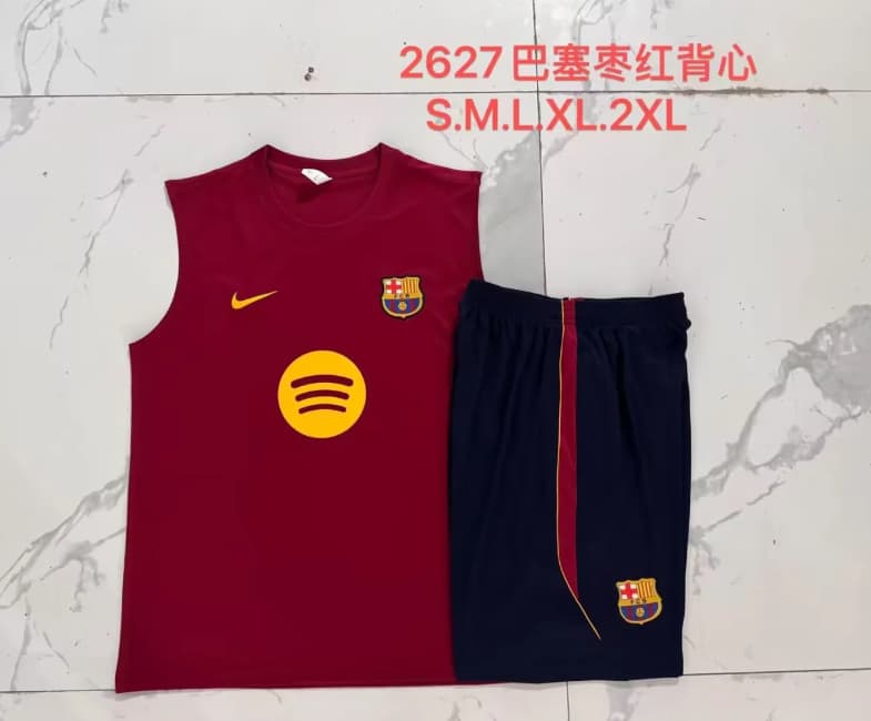 AAA(Thailand) Barcelona 26/27 Red Soccer Training Sets 02