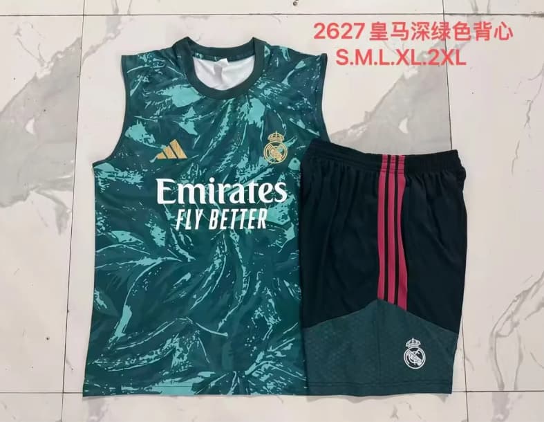 AAA(Thailand) Real Madrid 26/27 Green Soccer Training Sets 04