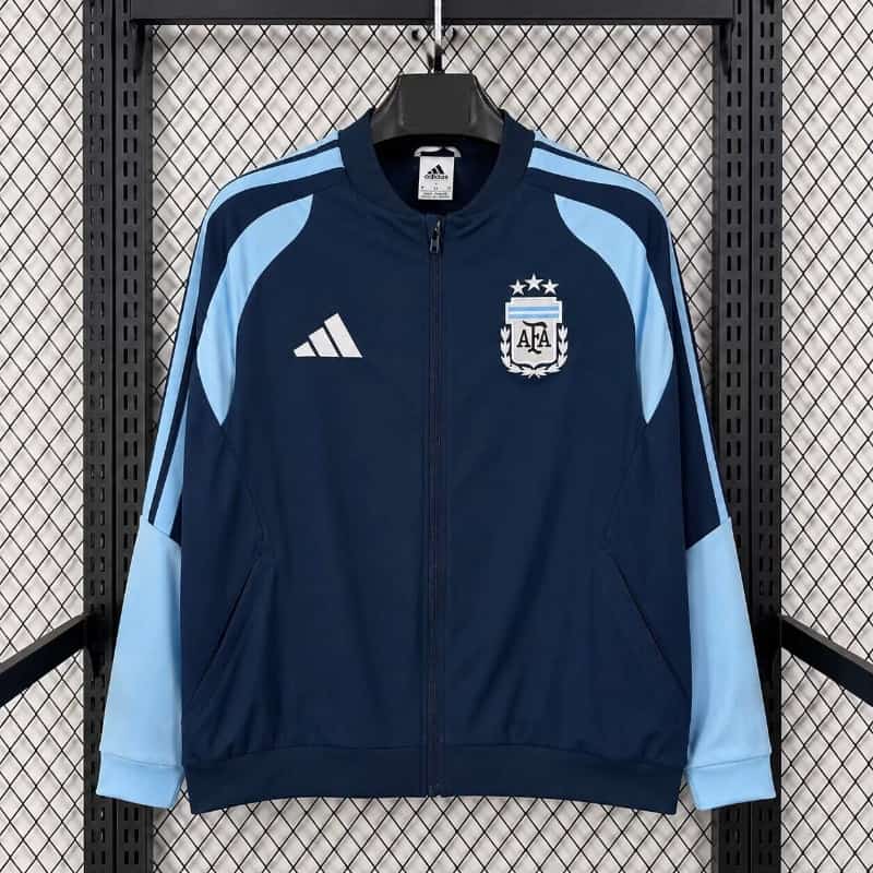 AAA(Thailand) Argentina 2026 Dark Blue Soccer Windbreaker 03