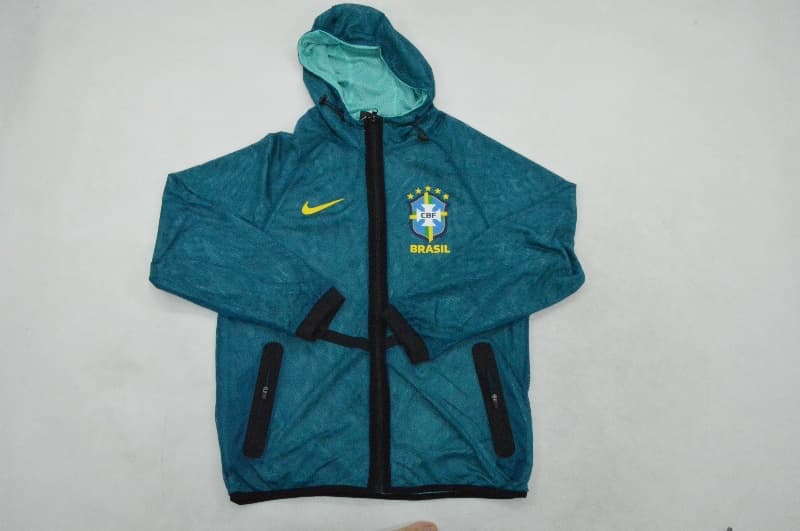 AAA(Thailand) Brazil 2026 Blue Soccer Windbreaker 02
