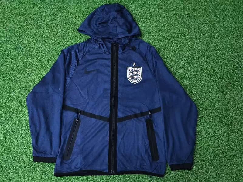 AAA(Thailand) England 2026 Dark Blue Soccer Windbreaker 03