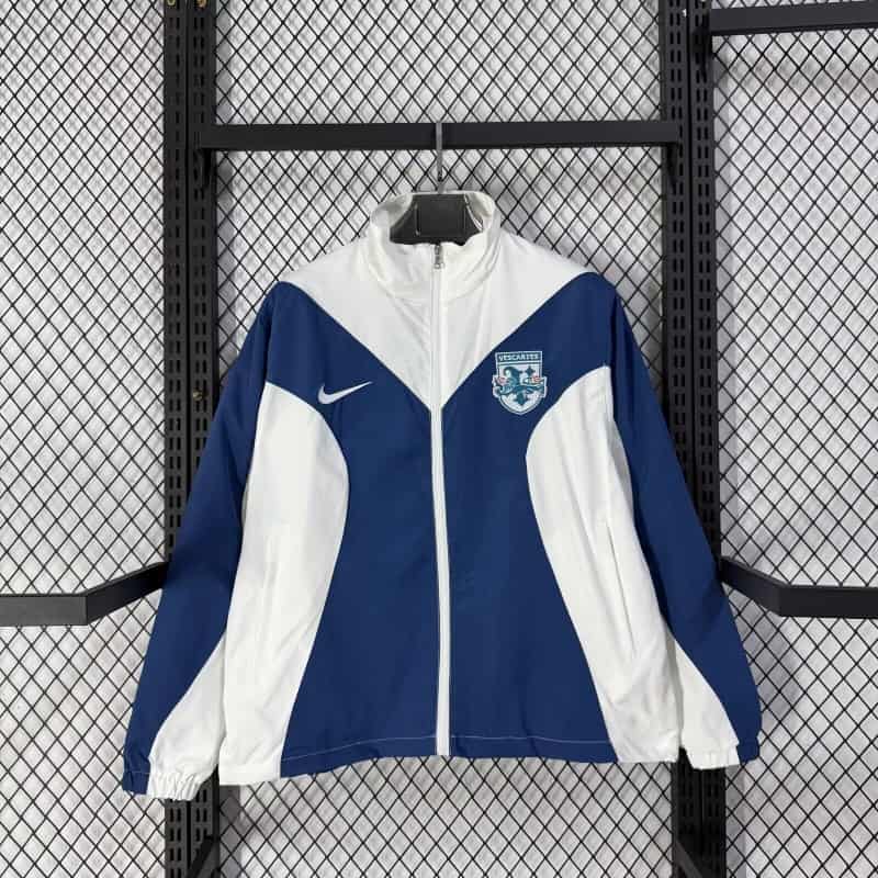 AAA(Thailand) England 2026 White Blue Soccer Windbreaker