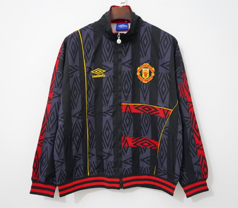 AAA(Thailand) Manchester United 1993/95 Black Soccer Windbreaker