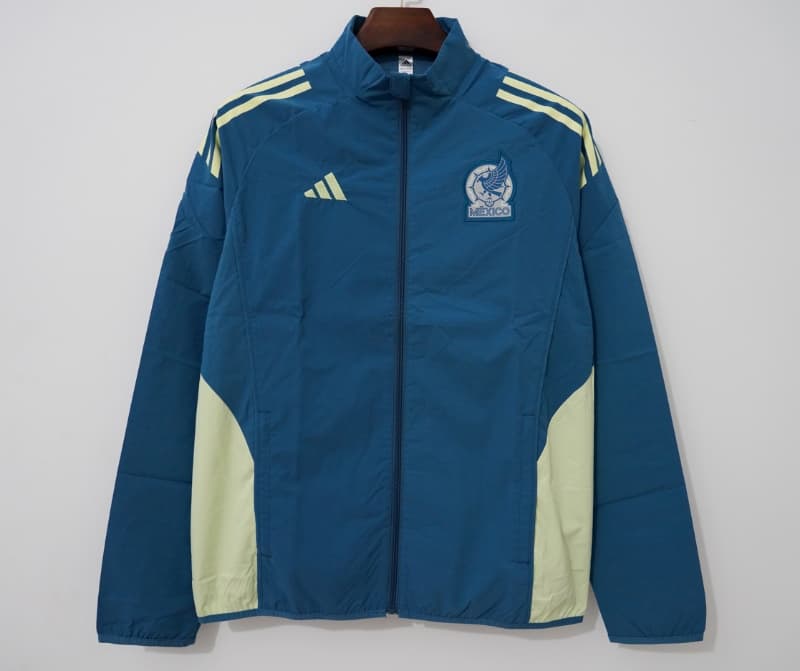 AAA(Thailand) Mexico 2026 Dark Green Soccer Windbreaker 02