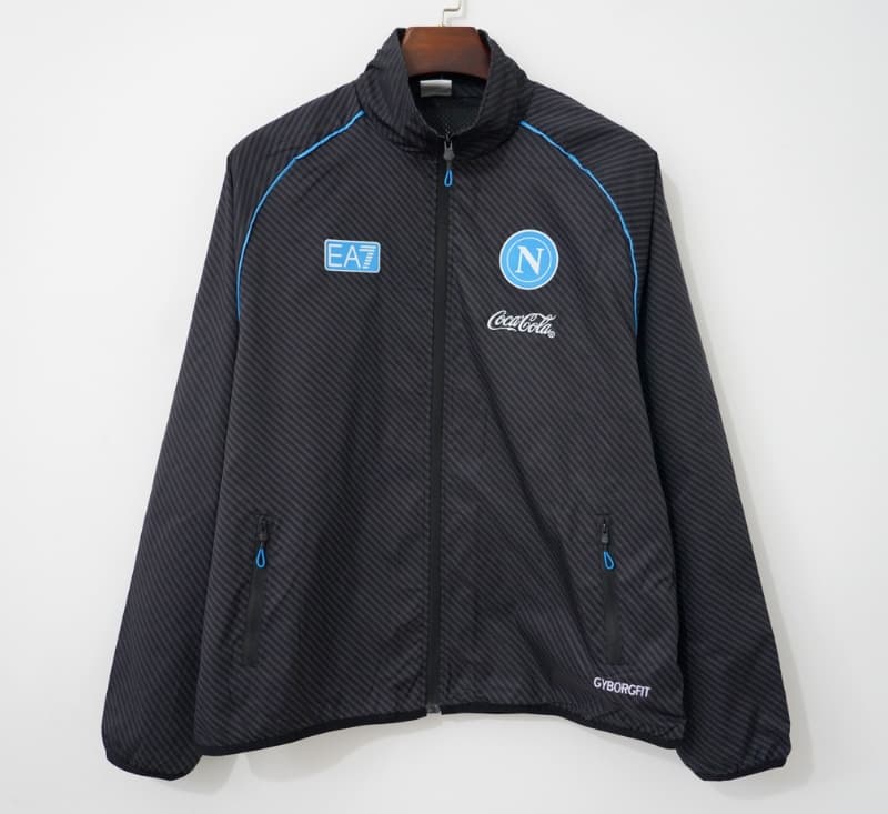 AAA(Thailand) Napoli 26/27 Black Soccer Windbreaker