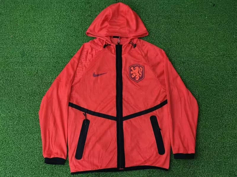 AAA(Thailand) Netherlands 2026 Orange Soccer Windbreaker