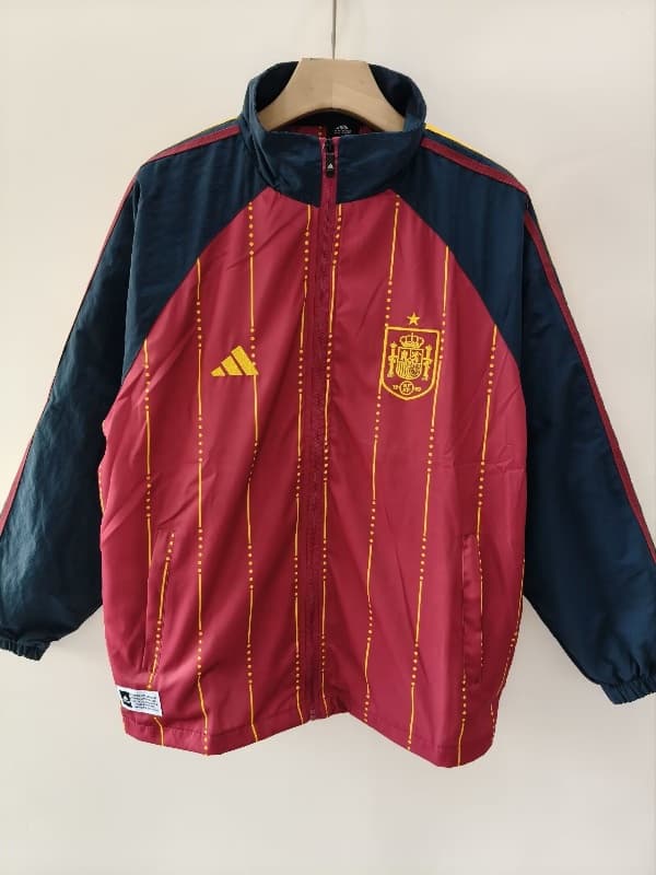 AAA(Thailand) Spain 2026 Red Soccer Windbreaker 04