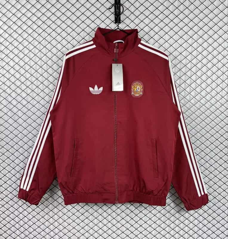 AAA(Thailand) Spain 2026 Red Soccer Windbreaker 06