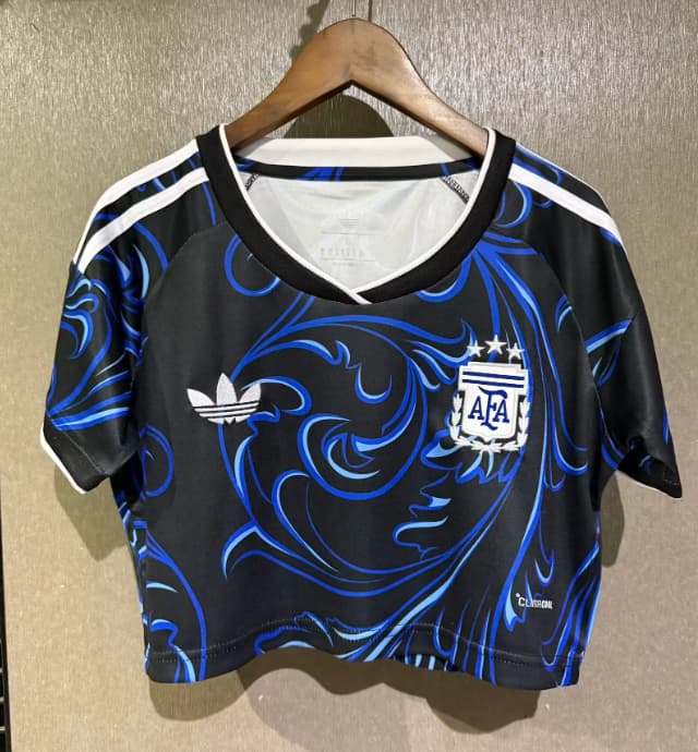 AAA(Thailand) Argentina 2026 Away Women Cropped Soccer Jersey