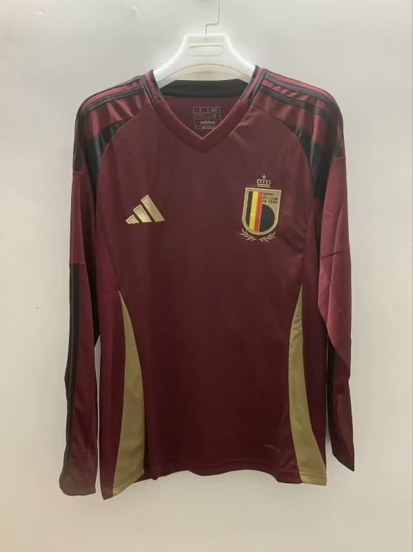 AAA(Thailand) Belgium 2024 Home Long Sleeve Soccer Jersey