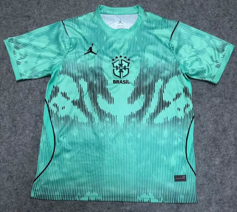 AAA(Thailand) Brazil 2026 Goalkeeper Green Soccer Jersey AAA(Thailand) Brazil 2026 Goalkeeper Green Soccer Jersey