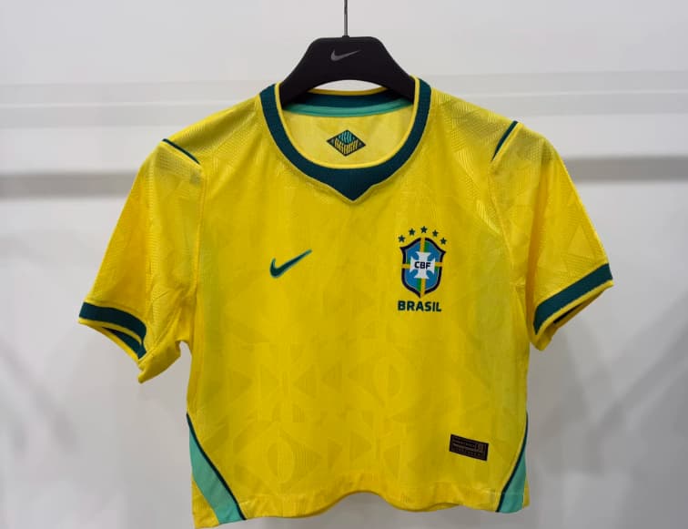 AAA(Thailand) Brazil 2026 Home Women Cropped Soccer Jersey (Player)