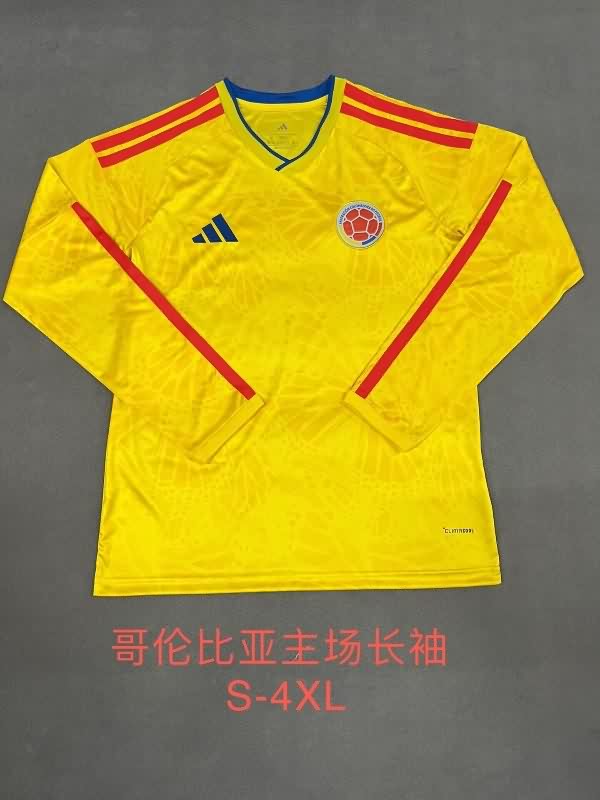 AAA(Thailand) Columbia 2026 World Cup Home Long Sleeve Soccer Jersey