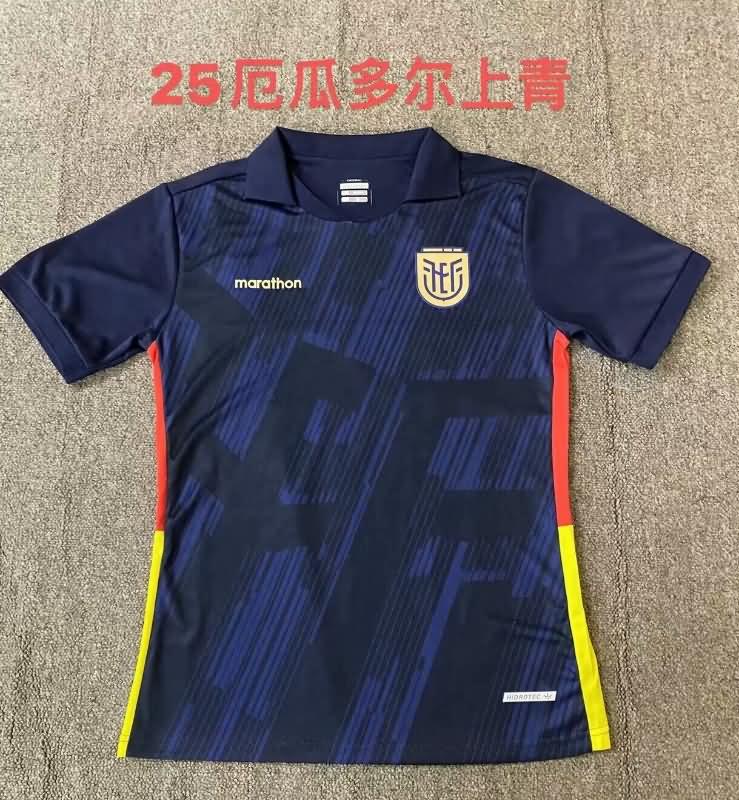 AAA(Thailand) Ecuador 2024 Dark Blue Soccer Jersey