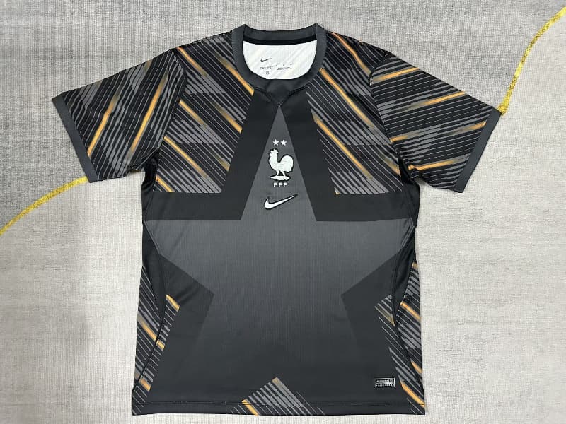 AAA(Thailand) France 2026 Goalkeeper Black Soccer Jersey 02