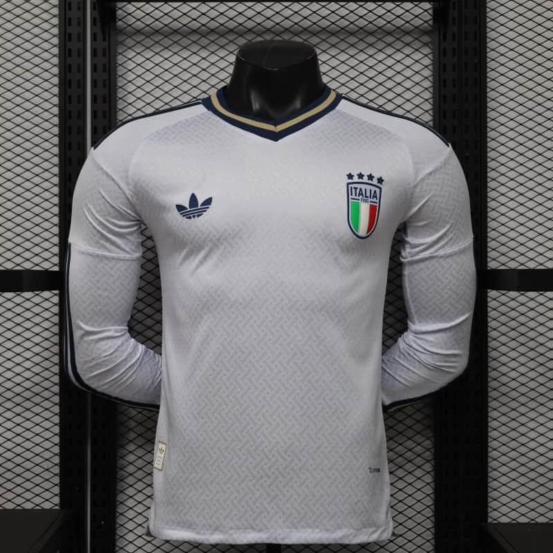 AAA(Thailand) Italy 2026 Away Long Sleeve Soccer Jersey (Player)
