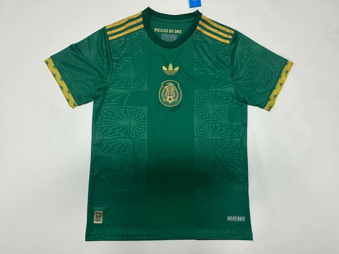 AAA(Thailand) Mexico 2025 Gold Cup Green Soccer Jersey