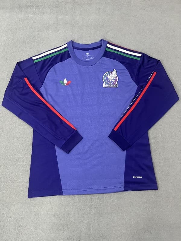 AAA(Thailand) Mexico 2026 Goalkeeper Purple Long Sleeve Soccer Jersey